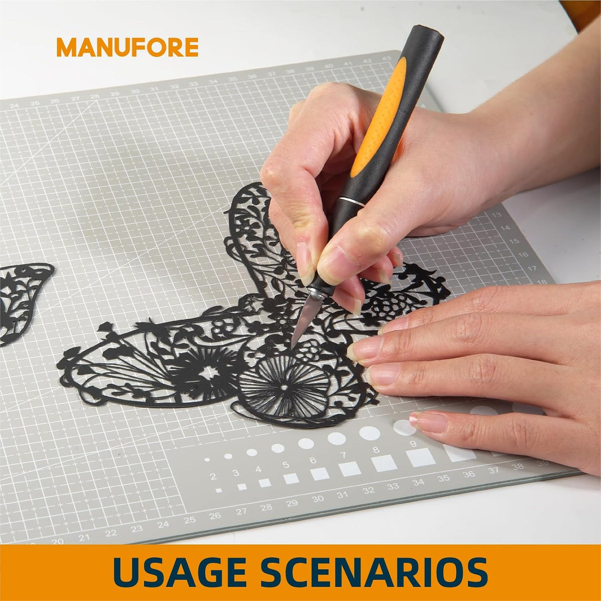 MANUFORE Cutting Mat A3, A4, A5 Set Centimeter and Inch Scale Self