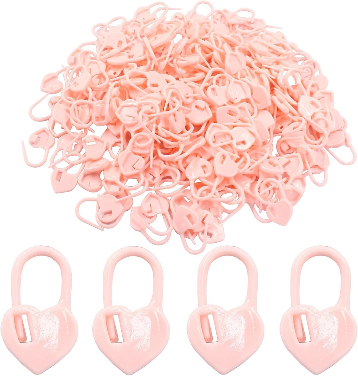 Litoexpe 200 Pcs Pink Knitting Stitch Markers