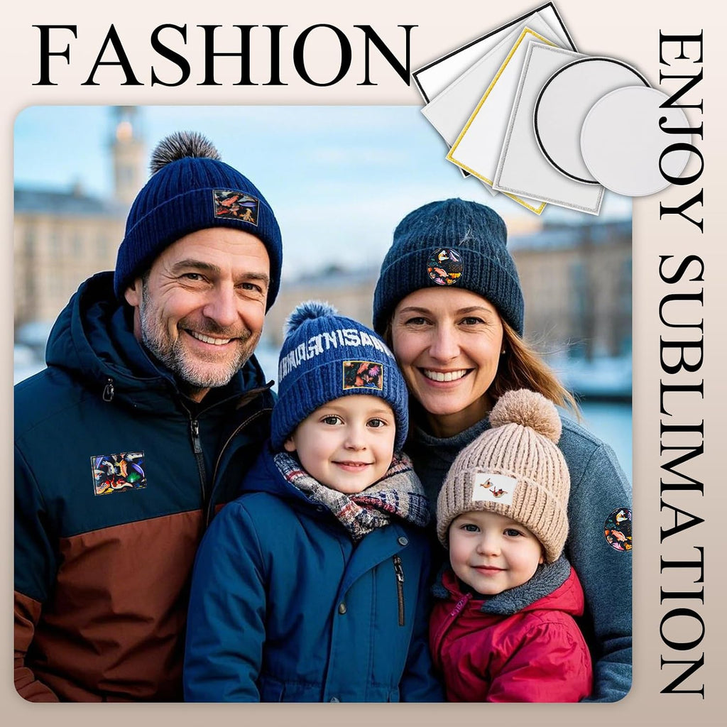 Sublimation Patches - Upgraded Flat White Border Patches - Small Iron