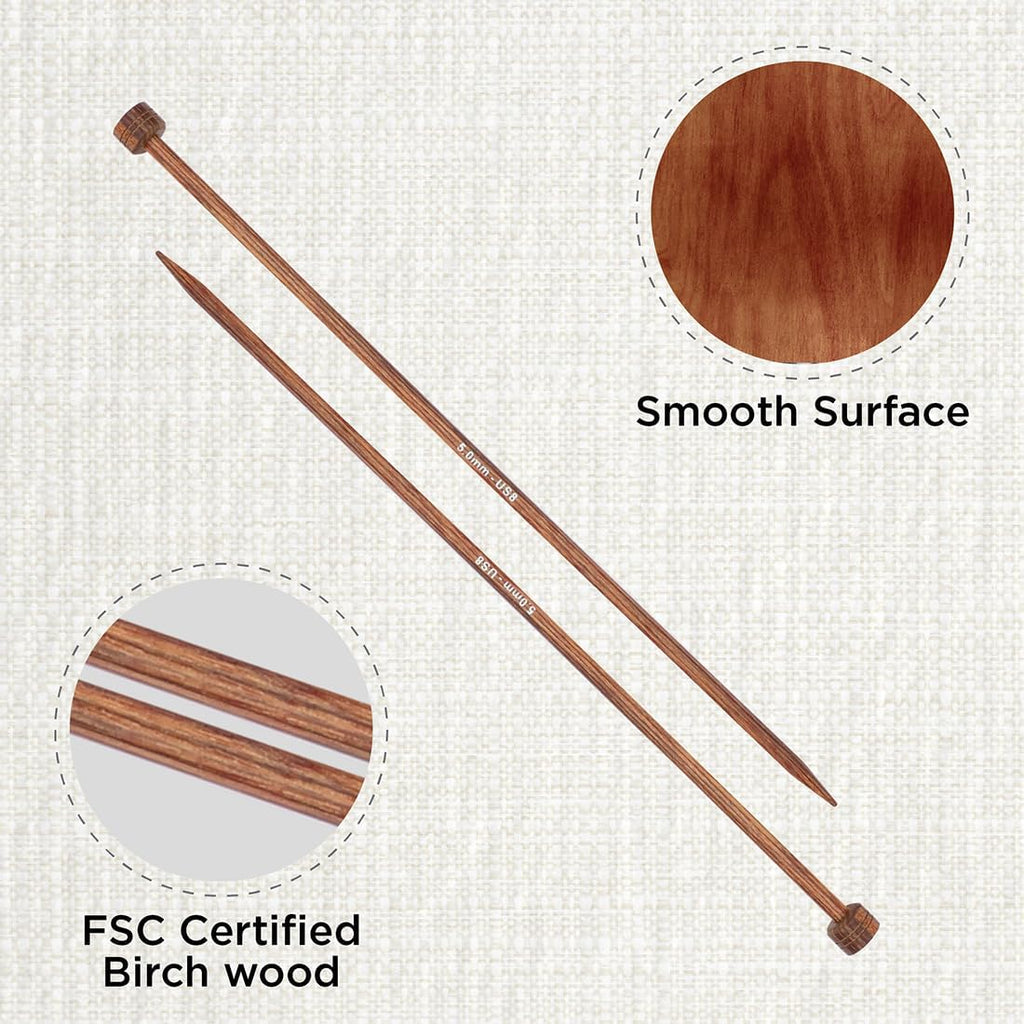 KnitPro Ginger Single Pointed Needles 10" (25cm) | US Size 8 (5mm)