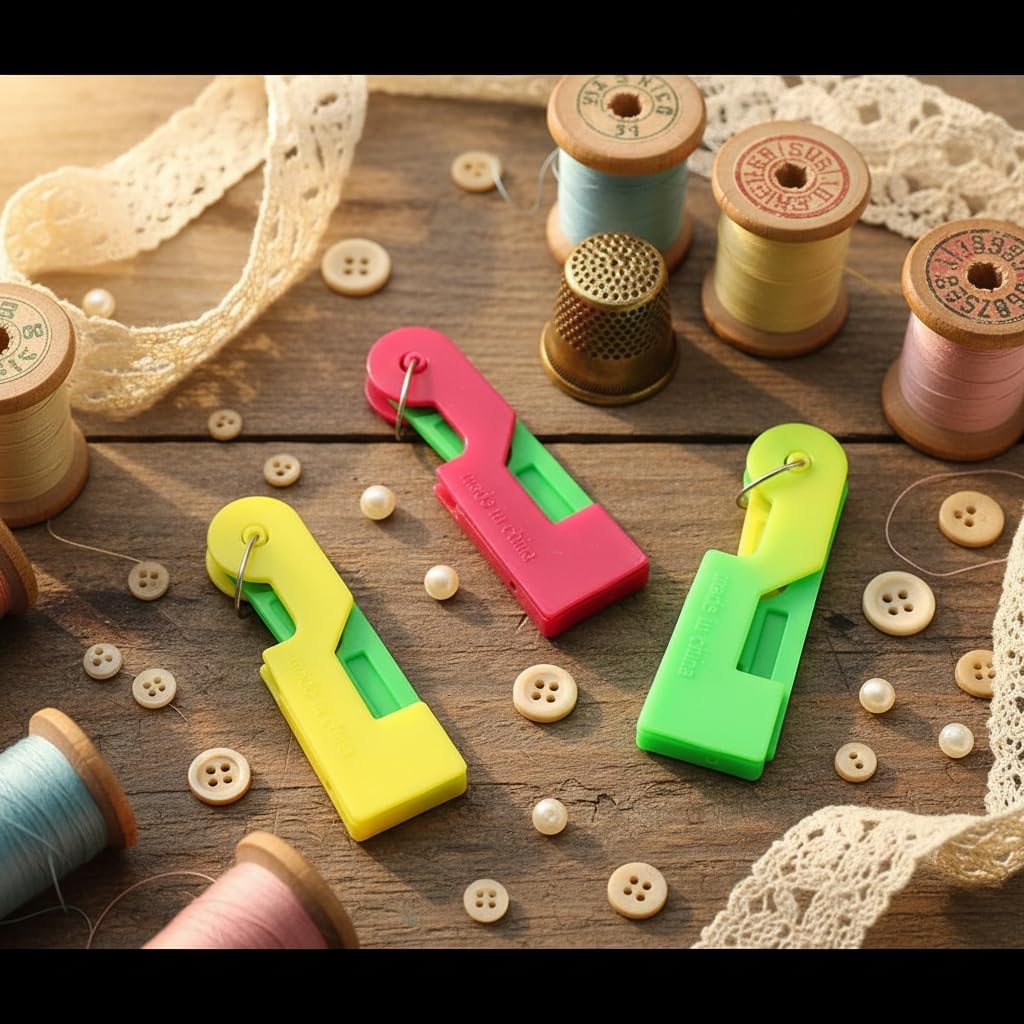 10Pcs Colourfull Automatic Sewing Needle Device Threader Thread Device