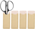 uxcell 4Pcs Scissors Sheath Leather Scissor Tip Protective Light