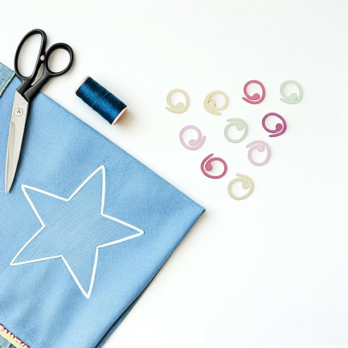 50Pcs Metal Knitting Stitch Markers with Storage Box