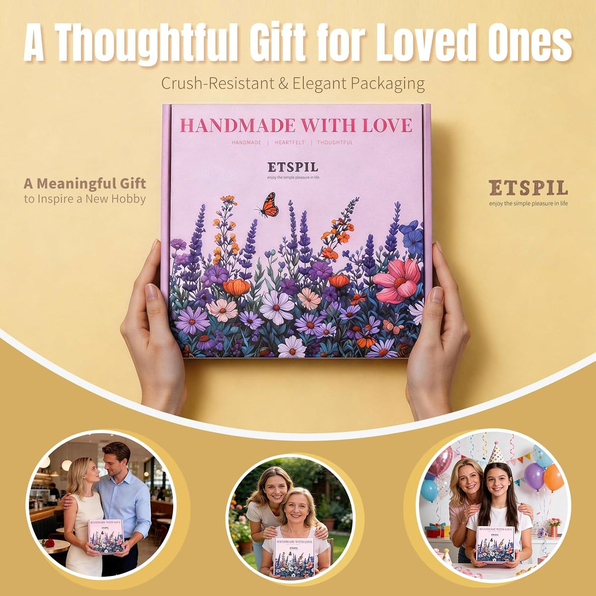 ETSPIL Embroidery Kit for Beginners, 4K Step-by-Step Video, Adults