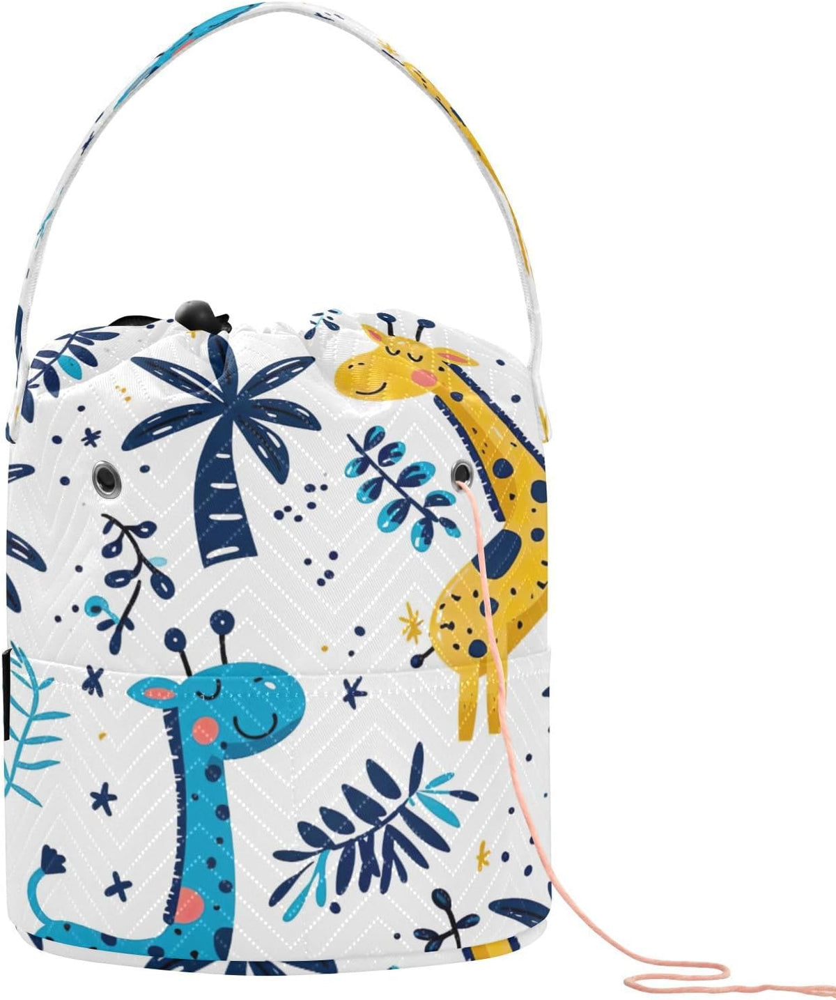 YETTASBIN Giraffe Yarn Storage Bag, Large Crochet Knitting Bag