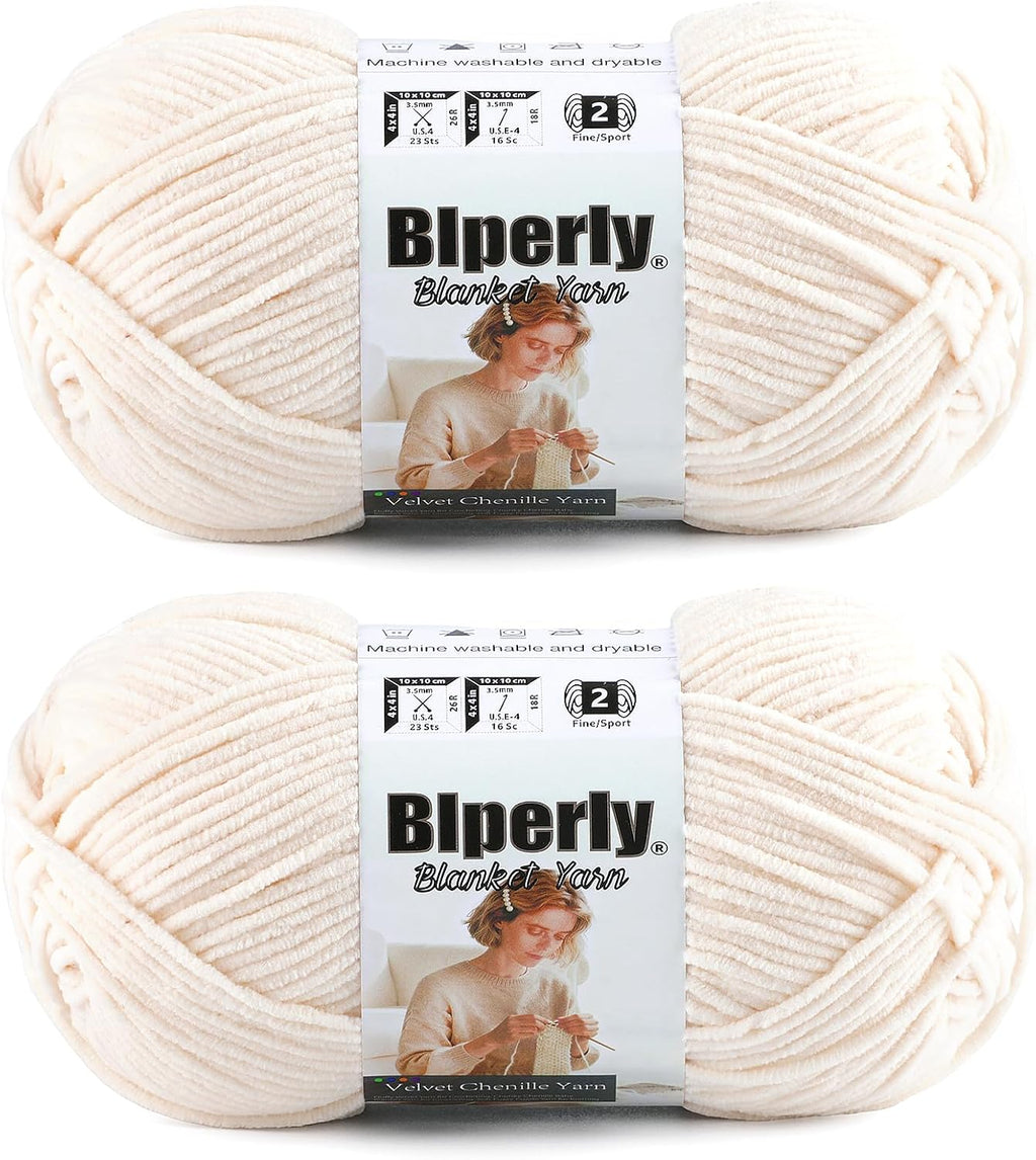 Skinny Chenille Yarn for Crocheting, #2 Brown Thin Baby Blanket Plush