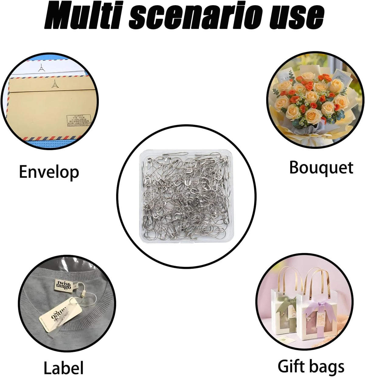 150Pcs Small Metal Gourd Safety Pins, Tiny Bulb Pins, Silver