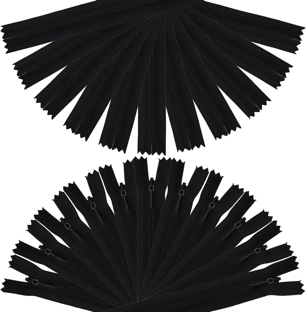 40pcs 21.5 Inch Nylon Invisible Zippers, Bulk Zippers Supplies for
