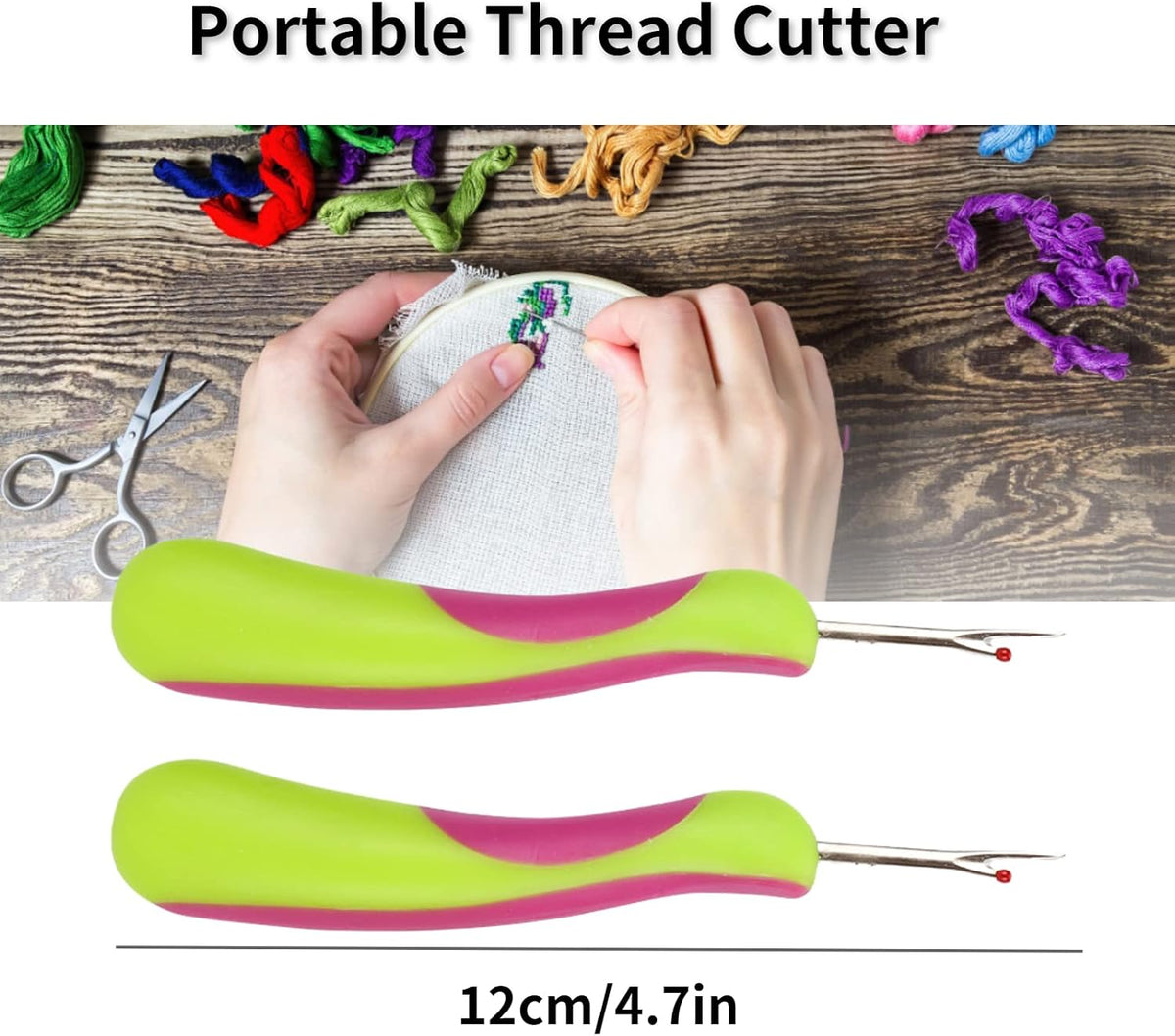 2PCS Seam Cutter, Ergonomically Designed Stitch Unpicker, Thread