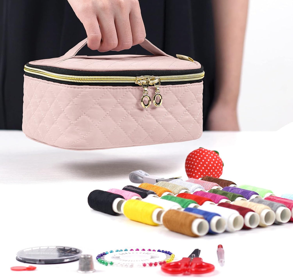 LoDrid Sewing Kit with 24 Color Threads and Sewing Accessories, Dusty