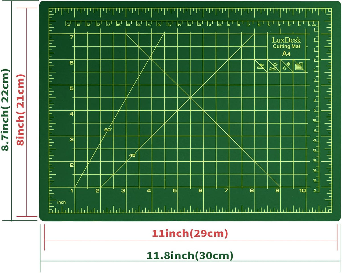 Self Healing Cutting Mat A4,5-Layer Double-Sided Rotary Cutting Mat 9