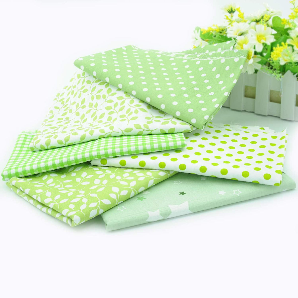 Fat Quarter Fabric Bundles Pre-Cut Quilting Cotton Twill Striped