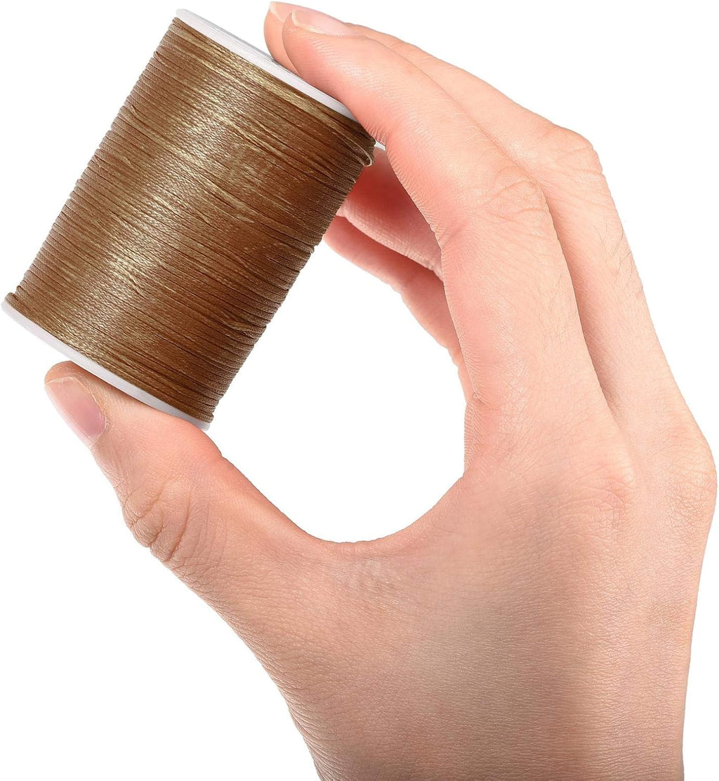 uxcell Leather Sewing Thread 98 Yards 150D/0.8mm Polyester Waxed Cord