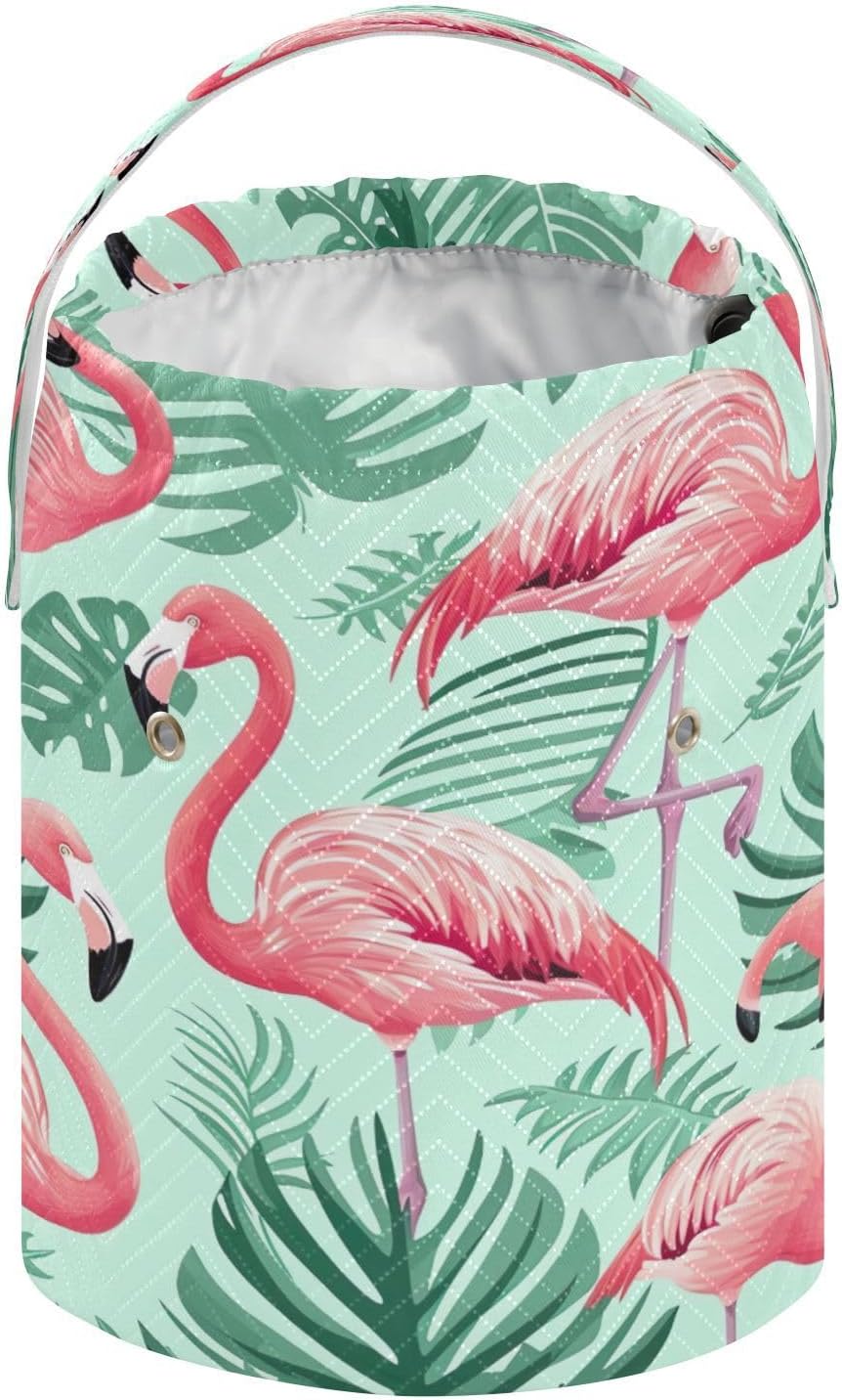 YETTASBIN Flamingo Yarn Storage Bag, Large Crochet Knitting Bag