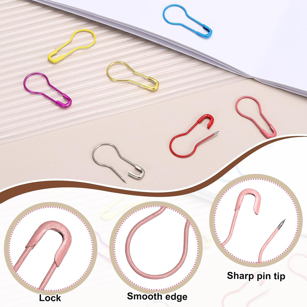 PATIKIL Safety Pins, 500Pcs Metal Bulb Safety Pins Stitch Markers