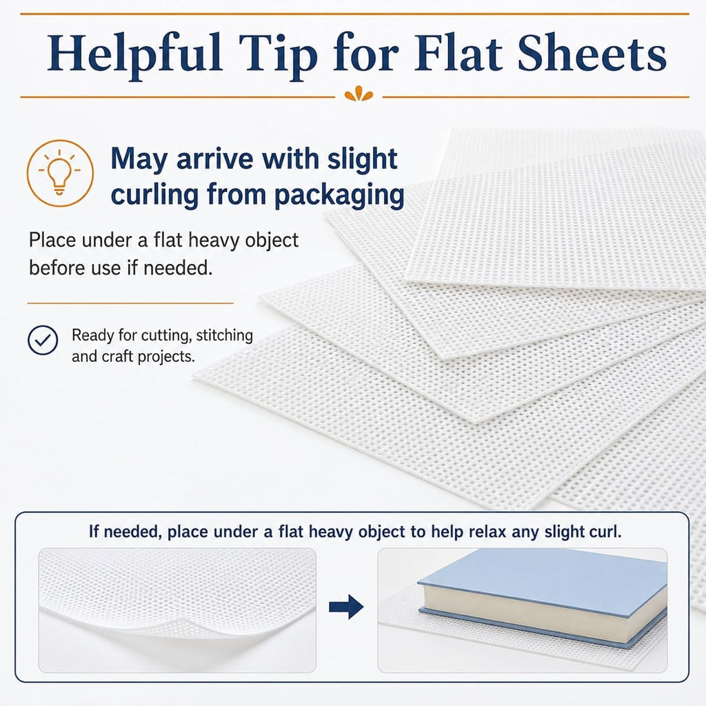YOUNTHYE 12 Pack 14 Count Plastic Canvas Sheets, 8.2 x 11 Inch White