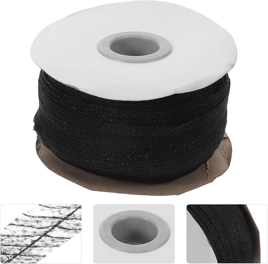 1 Roll Fusible Interfacing Strip for Sewing, Black Non-Woven Fabric