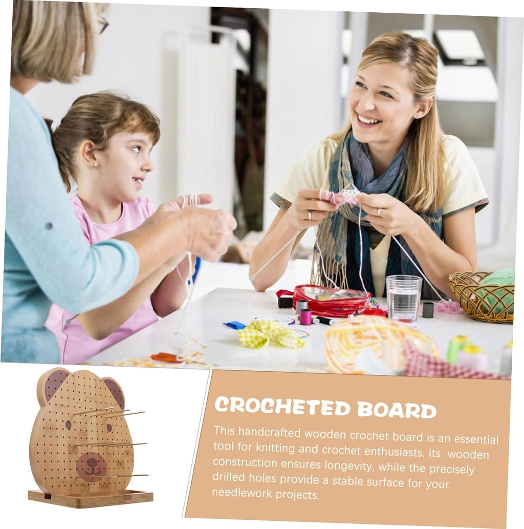 Wooden Crochet Blocking Board Set for Fiber Crafters, Adjustable Pins