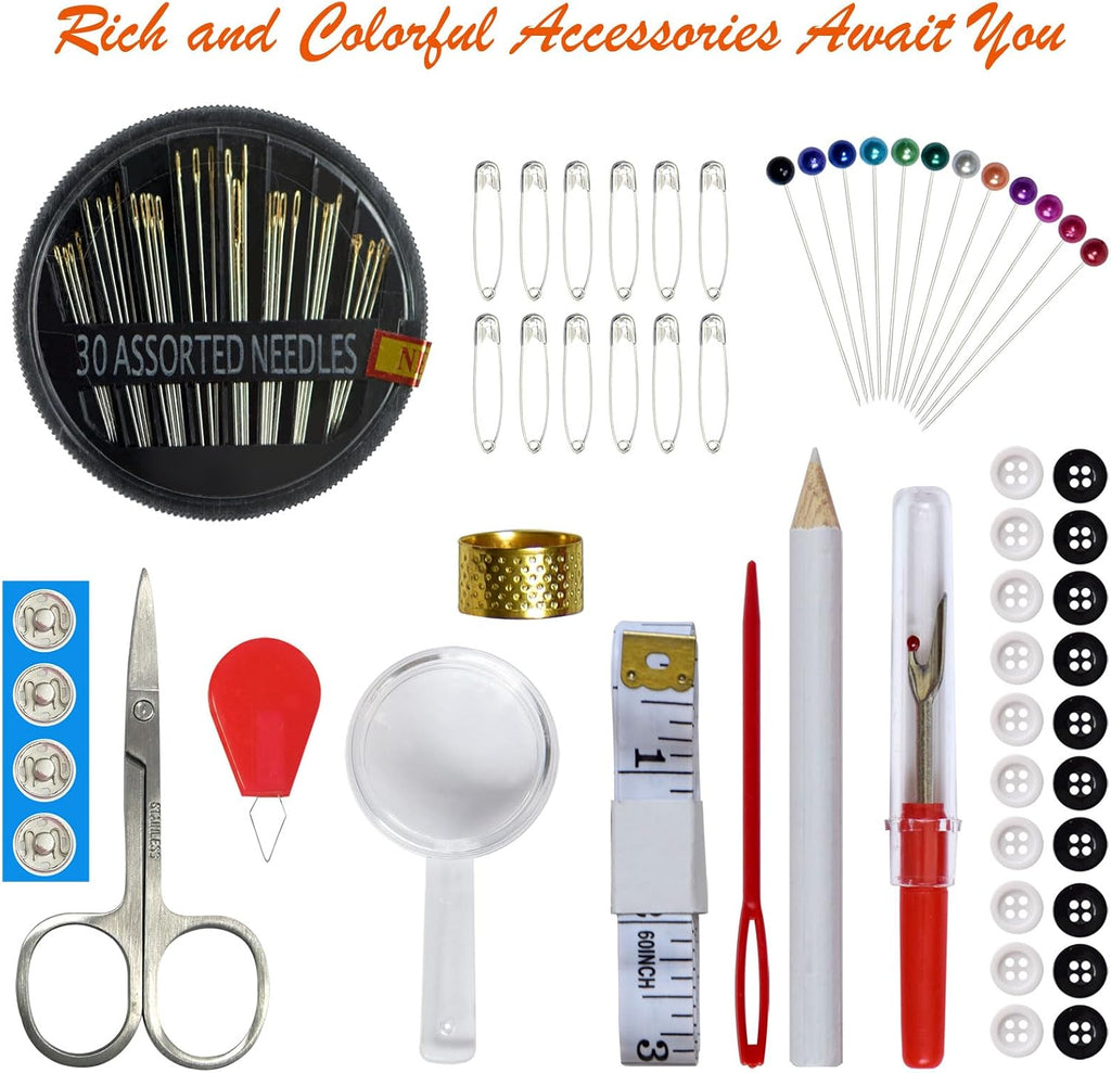 Sewing Kit with Case Portable Sewing Supplies for Home Traveler