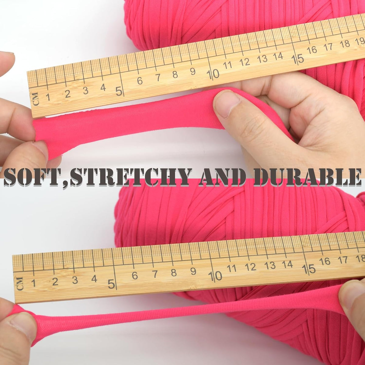 2 Pack Tshirt Yarn for Crochet,Army Green T Shirt Soft Elastic Fabric