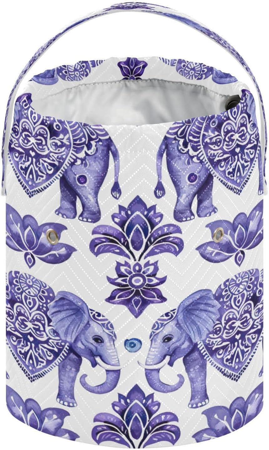 YETTASBIN Elephant Yarn Storage Bag, Large Crochet Knitting Bag