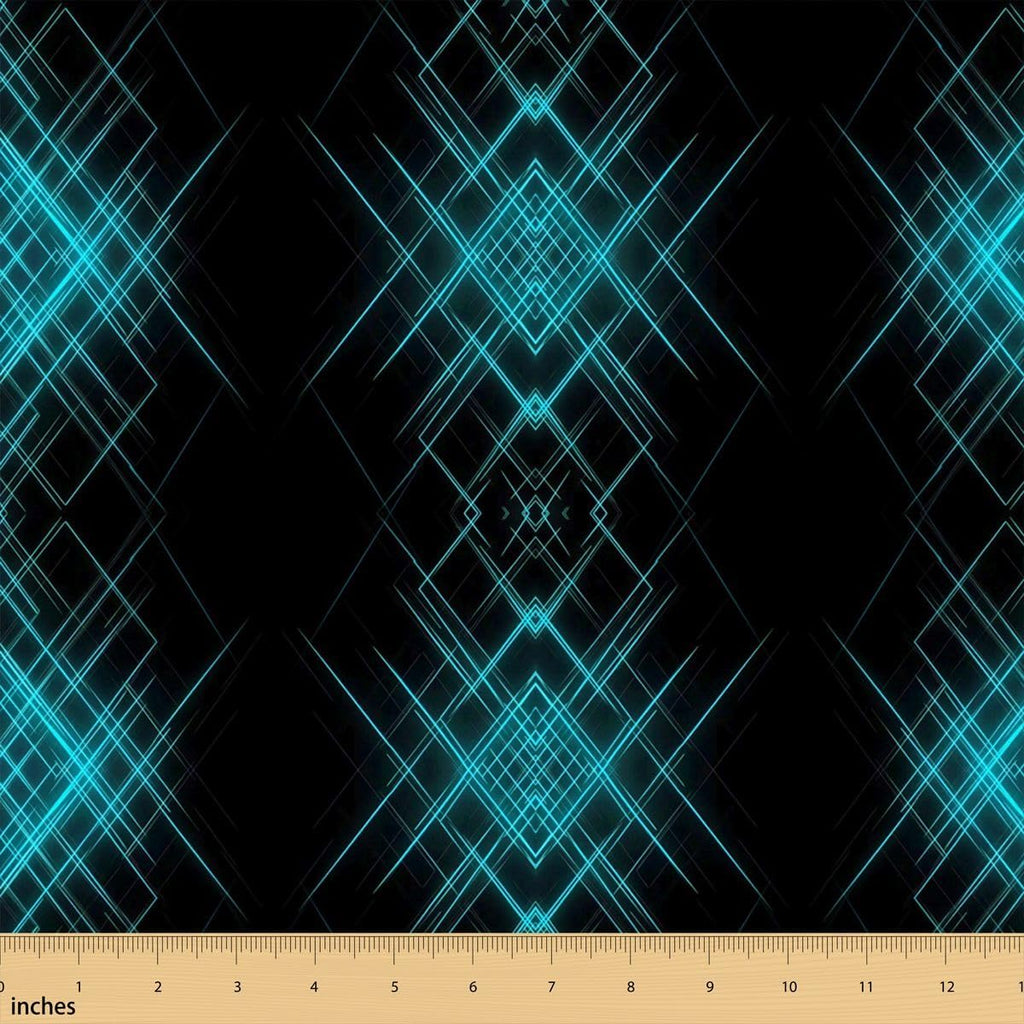 jejeloiu Teal Blue Cotton Fabric by The Yard 1 Yard