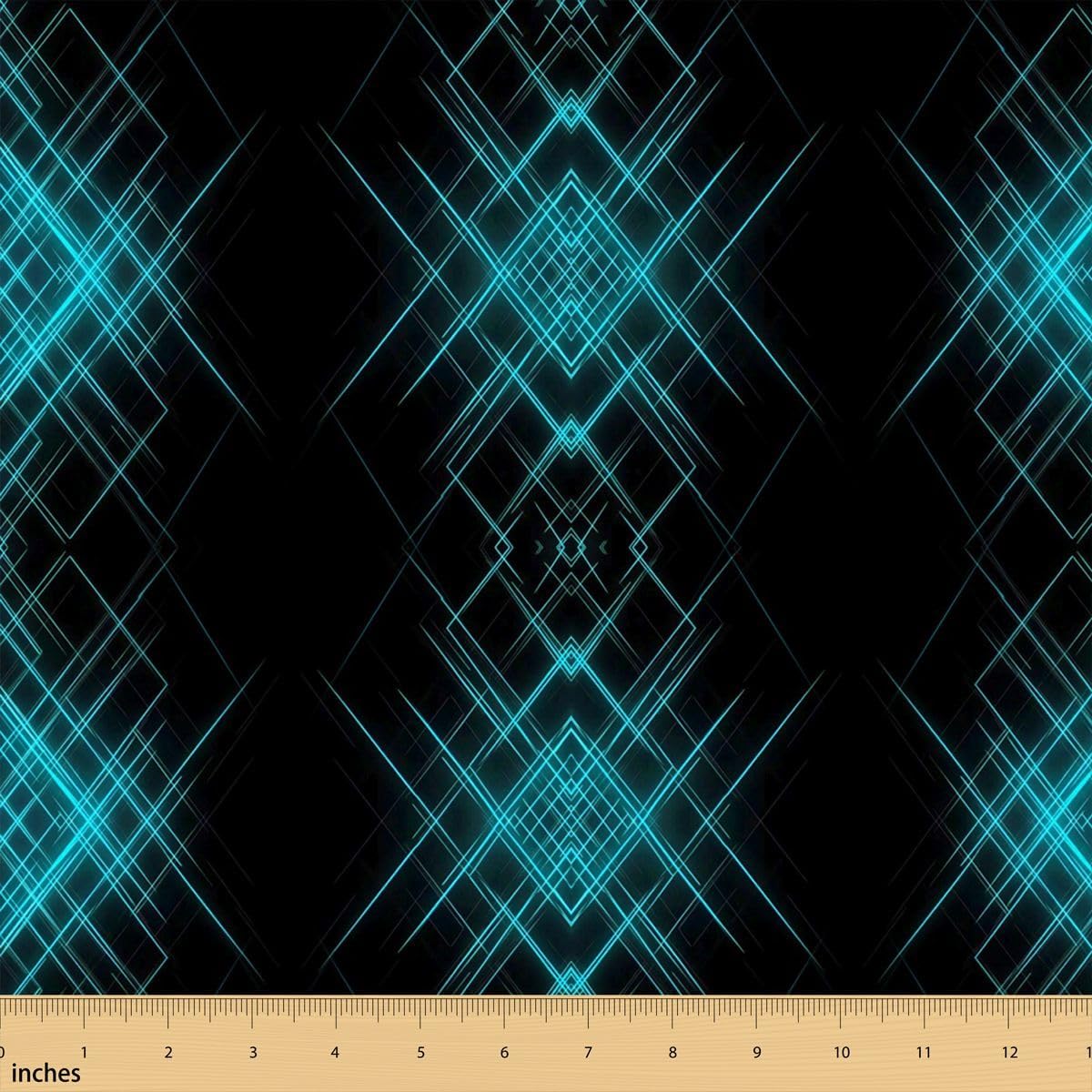 jejeloiu Teal Blue Cotton Fabric by The Yard 1 Yard