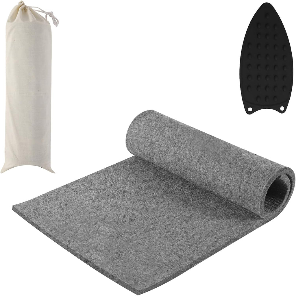 AiVeUao Wool Pressing Mat for Quilting, 24" X 17" Portable Felted Wool