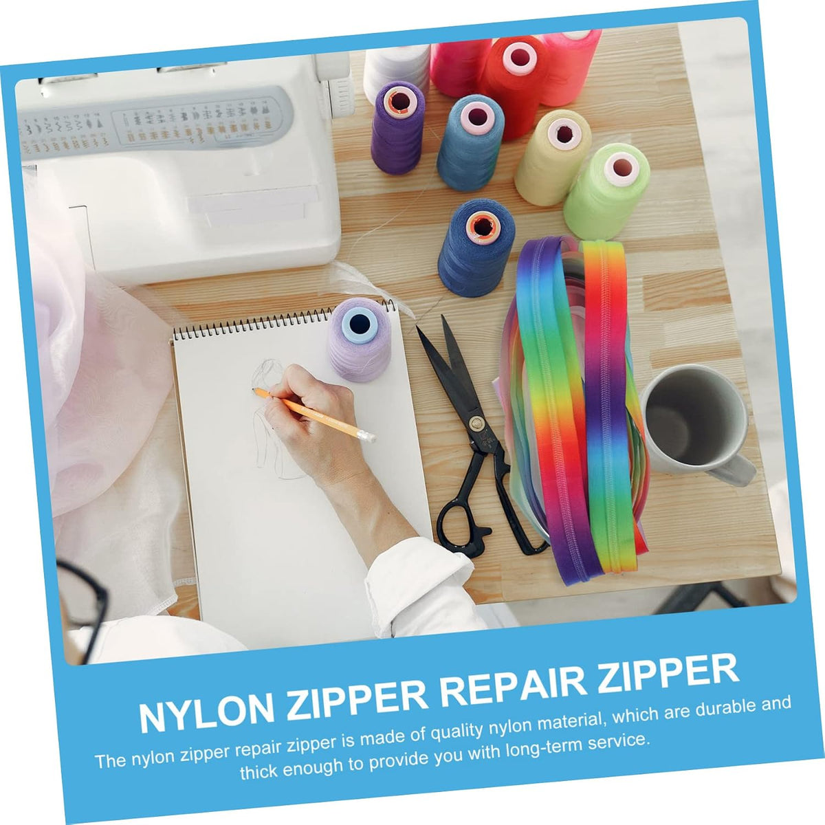 Rainbow Nylon Coil Zipper for Cushion Covers and Repair Projects