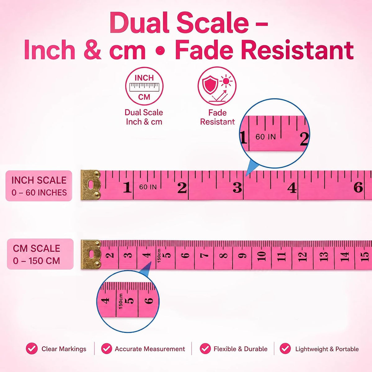 LOUHUA Tape Measures 24 Pack, Soft Measuring Tape Bulk for Body Sewing