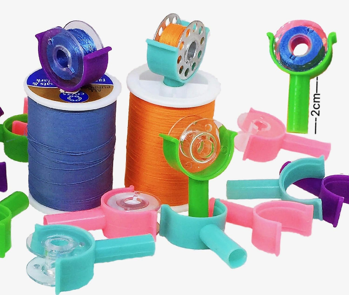 PeavyTailor 12 pcs Bobbins Buddies Bobbin Holder Clamp Thread