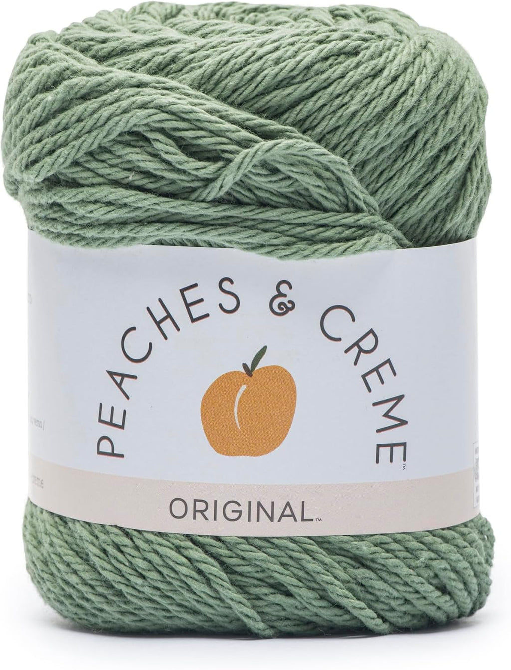 Peaches & Creme Solids 100% Cotton Yarn for Crocheting, Rosemary