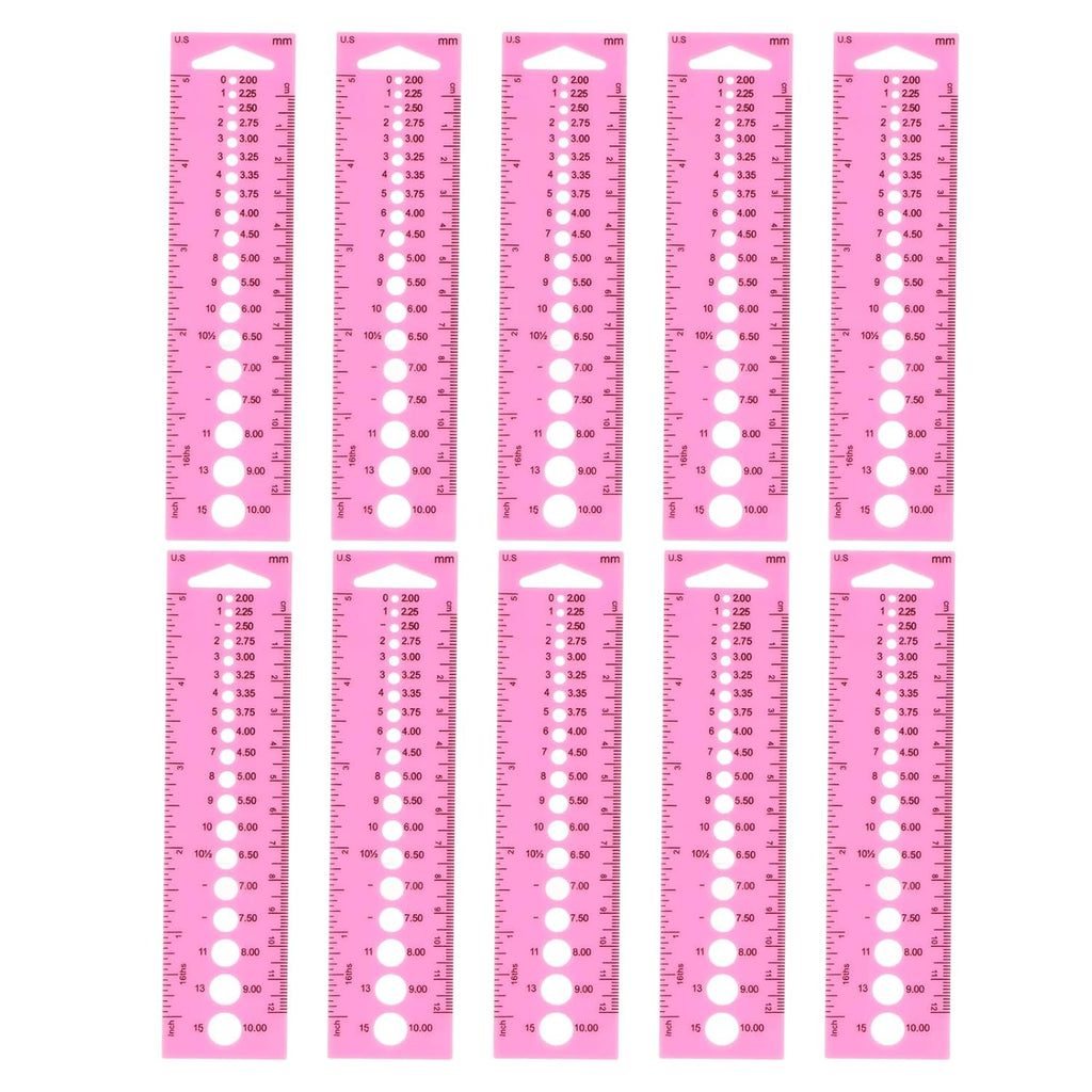 Zerodis Knitting Tools Accessories Gauge Knitting Needle Sizer Gauge
