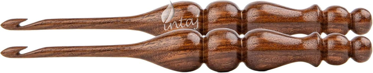 INTAJ Handmade Wooden Crochet Hook - Rosewood Needle Crochet Hooks Set