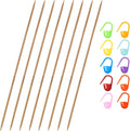 PATIKIL 8 Pcs Bamboo Double Pointed Knitting Needles Set 2.75mm 8"