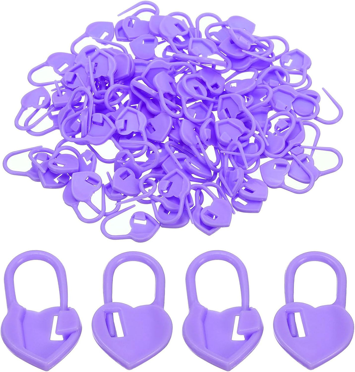 PATIKIL Crochet Stitch Markers, 100 Pack Plastic Knitting Markers