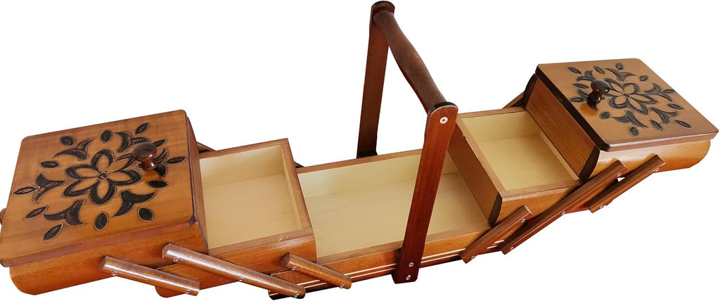 Wooden Sewing Box (Light brown)