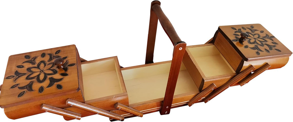 Wooden Sewing Box (Light brown)