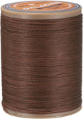 uxcell Round Leather Sewing Waxed Thread 220m/240 Yards 420D Dark