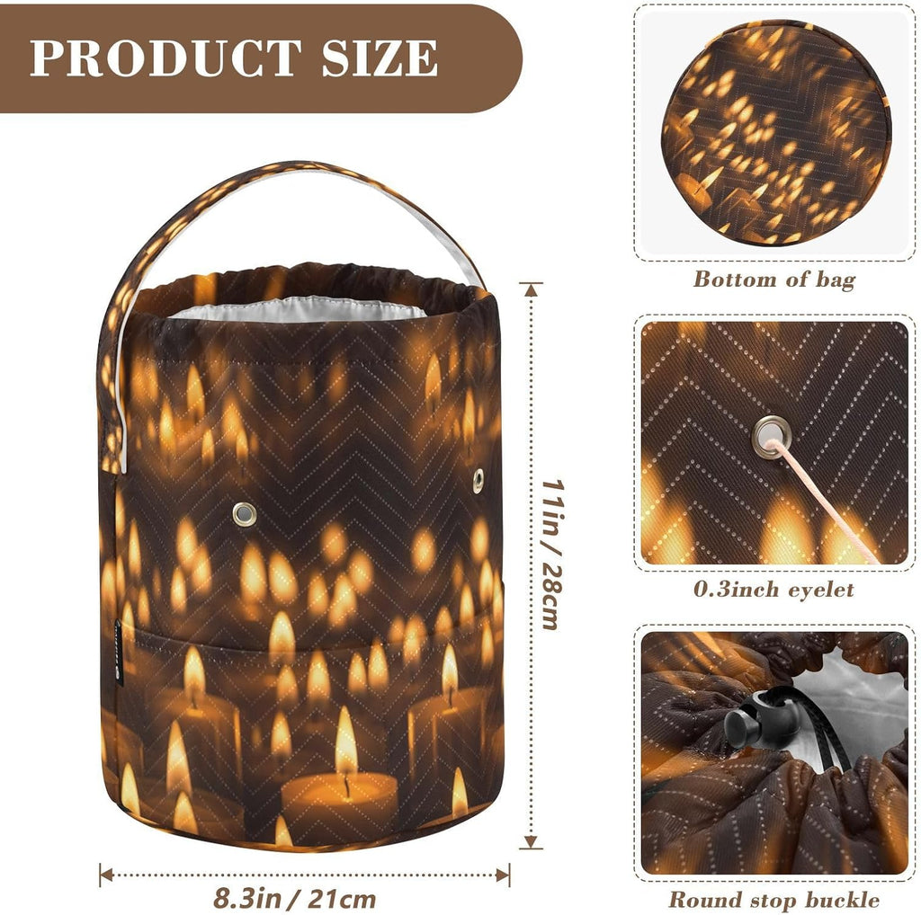 YETTASBIN Candle Yarn Storage Bag, Large Crochet Knitting Bag