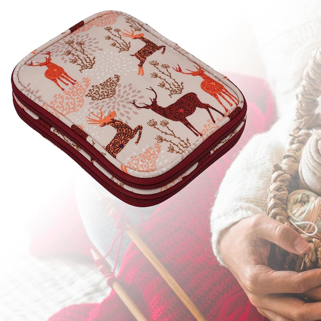 Empty Crochet Hook Bag Zipper Storage Organizer Bag Case for Crochet