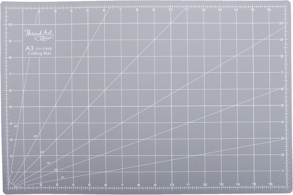 Threadart Pink/Grey 17x11 Self Healing Rotary Cutting Mat - A3 5-Ply
