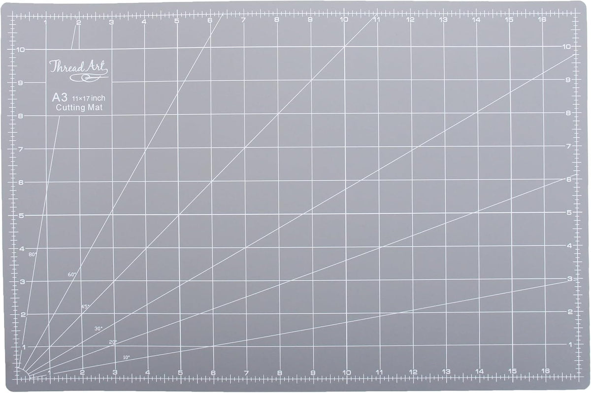 Threadart Pink/Grey 17x11 Self Healing Rotary Cutting Mat - A3 5-Ply