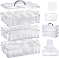 Bead Containers Storage Box for Art Craft Storage,3-Tier Stackable