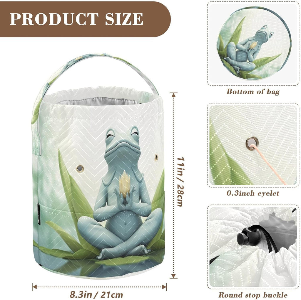 YETTASBIN Frog Yarn Storage Bag, Large Crochet Knitting Bag Organizer