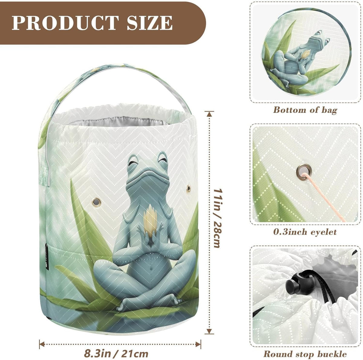 YETTASBIN Frog Yarn Storage Bag, Large Crochet Knitting Bag Organizer