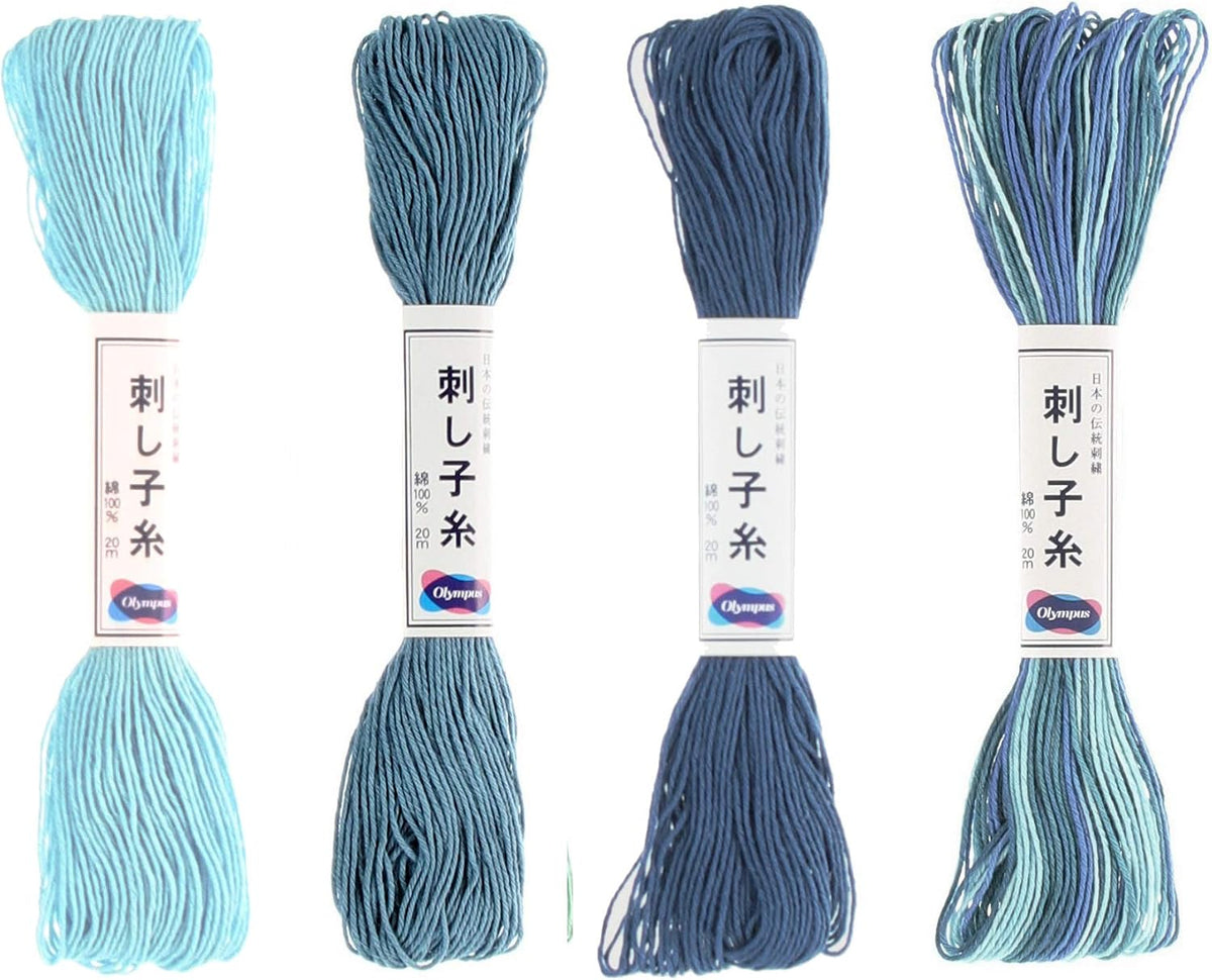 Olympus Sashiko Thread 20m Skein Color Bundles