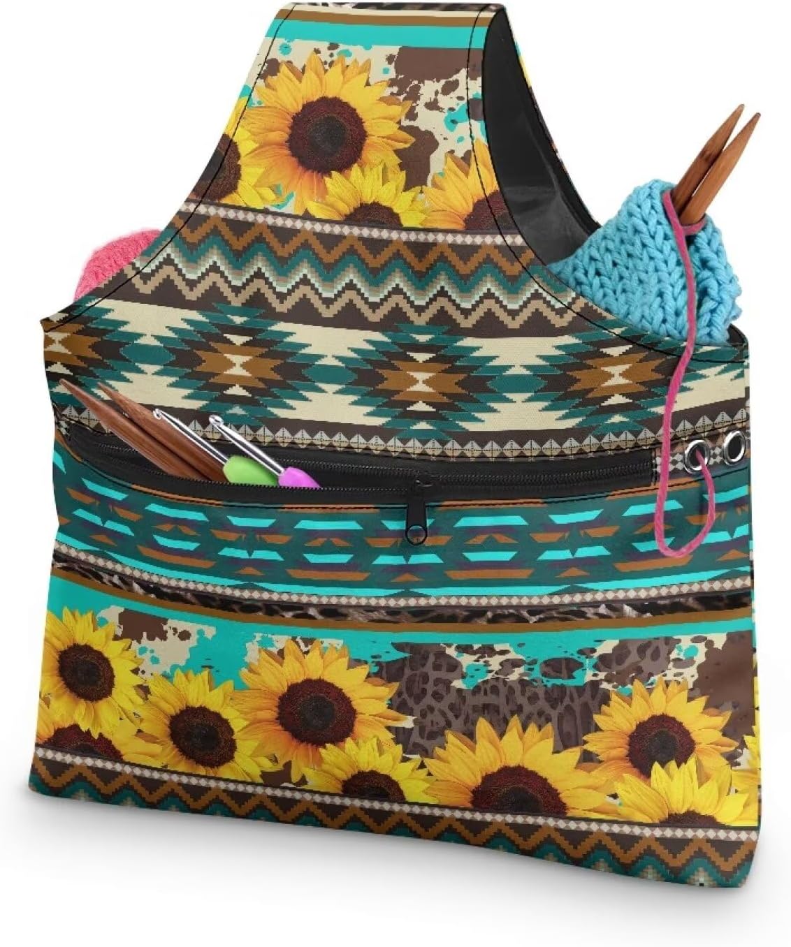 Snilety Sunflower Boho Needleworks Kits Storage Bag for Sewing Floss