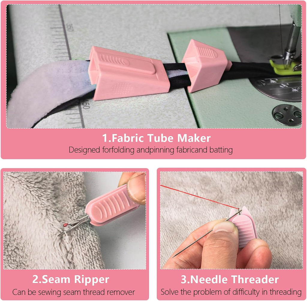 TIGARI Bias Tape Maker, Fabric Tube Maker for Jelly Rolls Rugs Tool