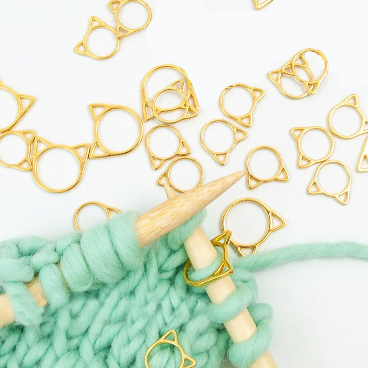 Hilsayum 30Pcs Cat Stitch Markers for Crocheting,Crochet Stitch